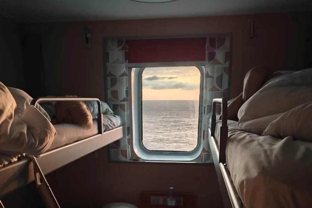A cabin on the St Malo to Portsmouth overnight crossing