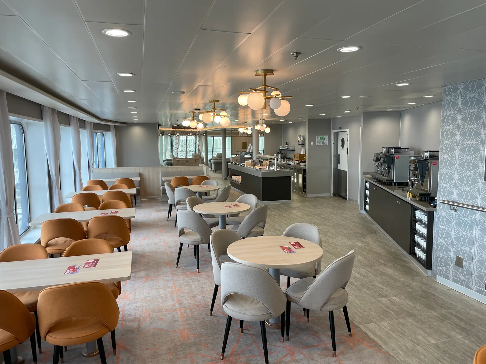 The main lounge on P&O's Pioneer, the newest ship on the route