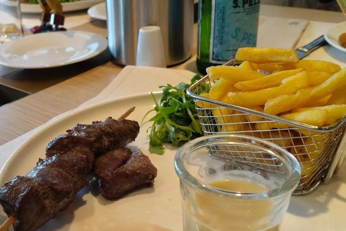 Dinner on board an overnight ferry to France
